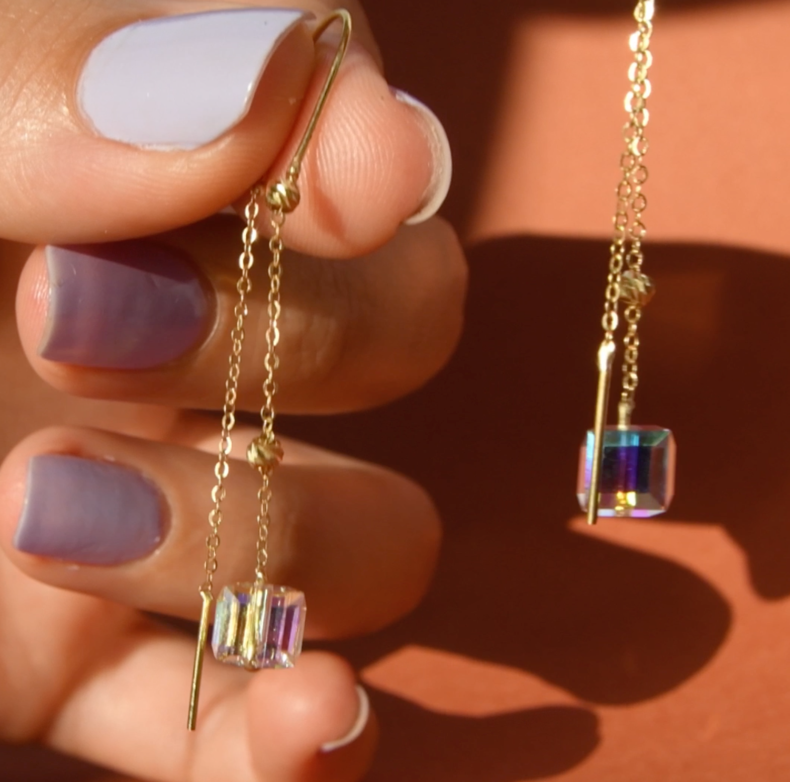 Boucles Cristallisé En Or 18k [B.FETHI™]