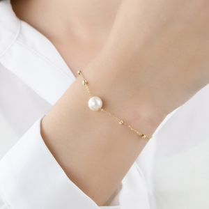 Gourmette en Or 18k Avec pierre Joher Original [B.FETHI™]