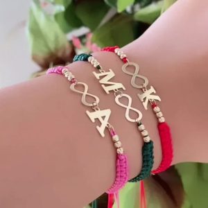 Cordon en Or 18k '' Lettre infini avec les boules '' [B.FETHI™]