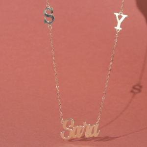 Collier personnalisé en Or 18k - Arabe et Francais. [B.FETHI™]