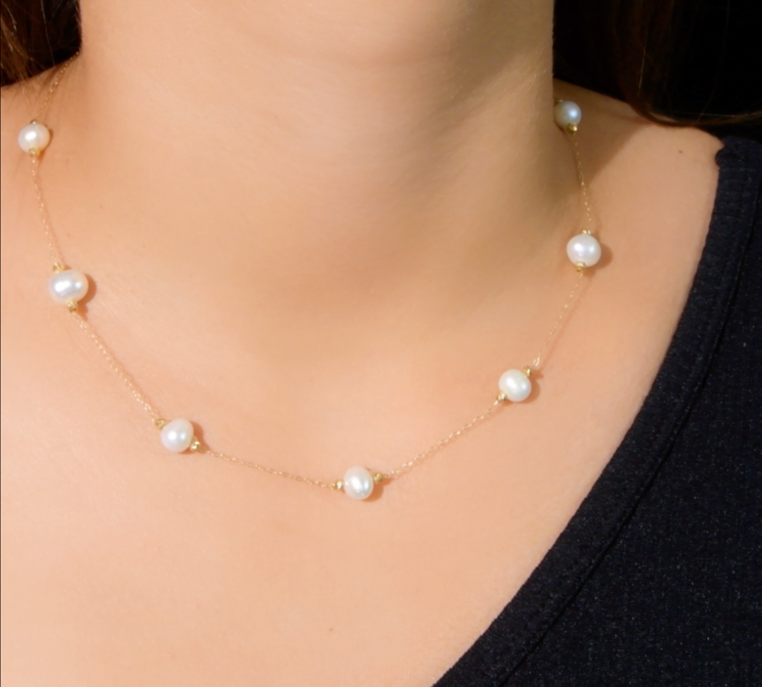 Collier en Or 18k avec Grand Perles Johar Naturelles [B.FETHI™]