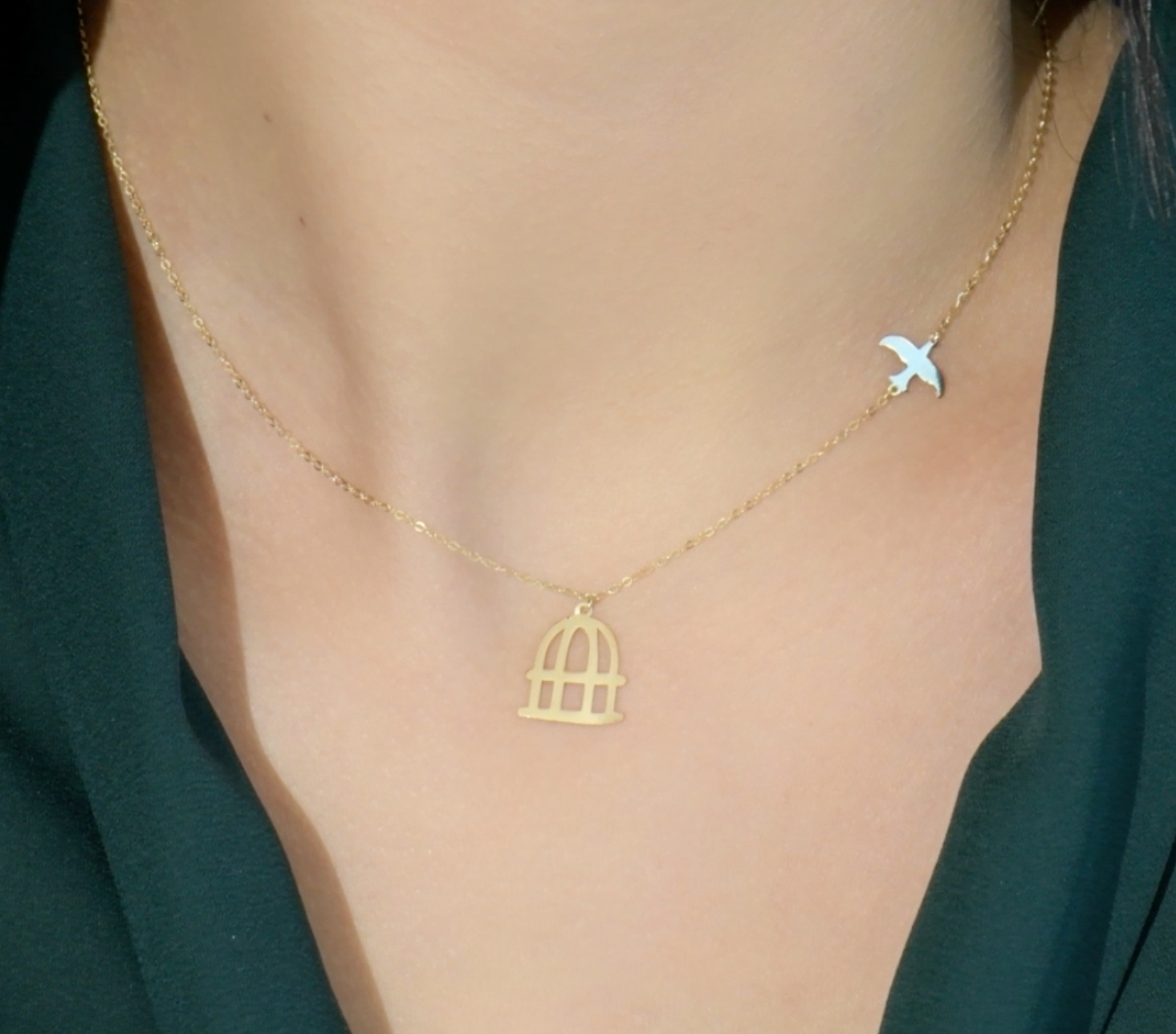 Collier Cage en Or 18k [B.FETHI™]