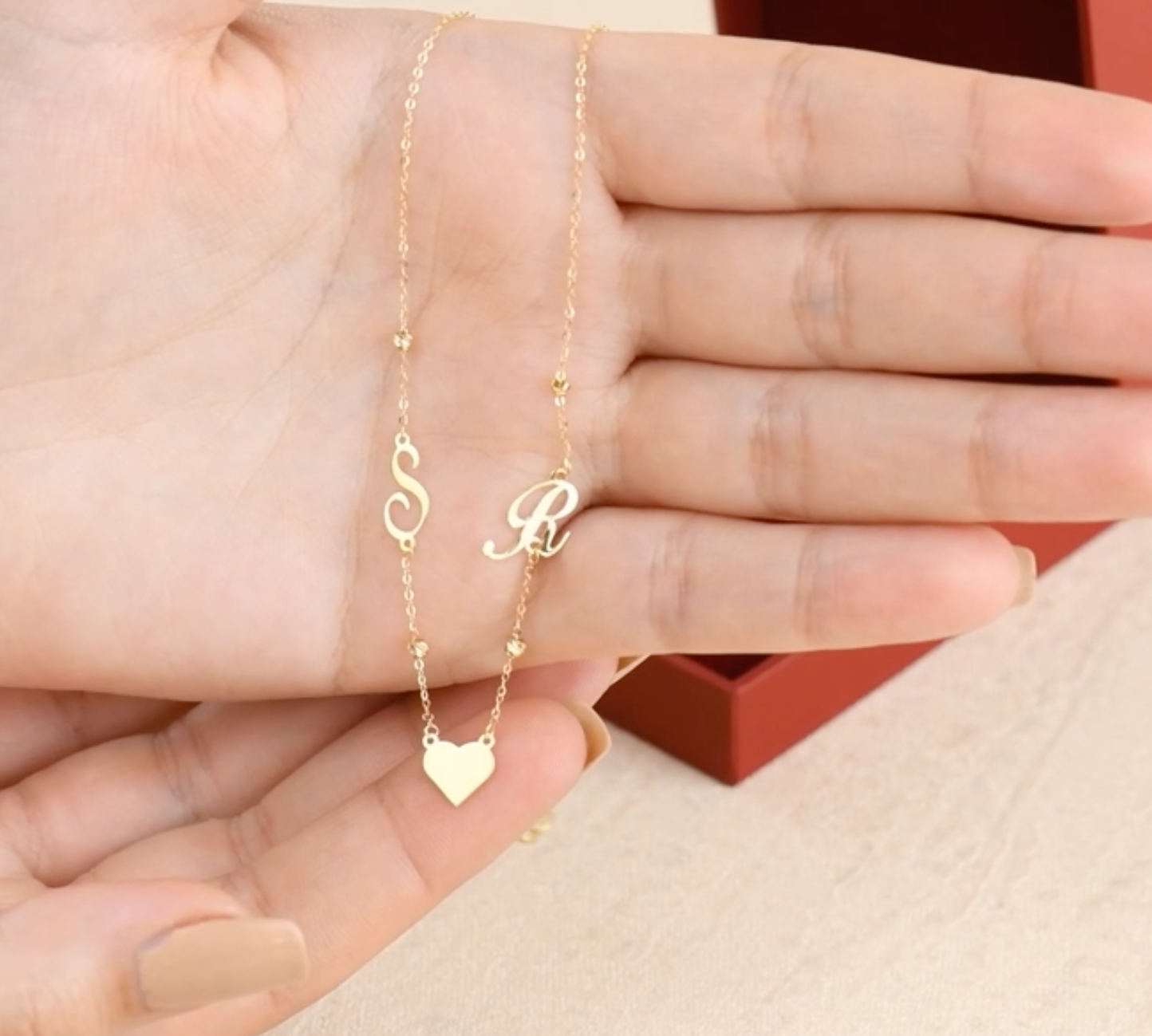 Collier Mes lettres D'amour en Or 18k [B.FETHI™]