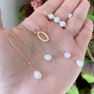 Ensemble Fressia en Or 18k - Collier, Gourmette et Boucles d'oreilles! [B.FETHI™]