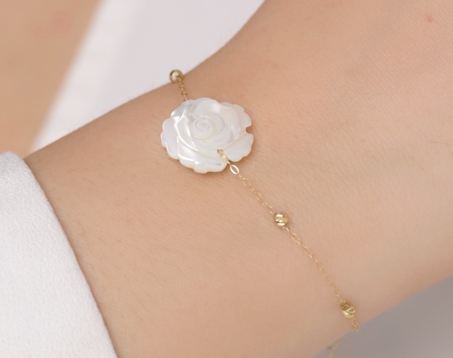 Gourmette Rosa en Or 18k [B.FETHI™]
