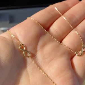 Ensemble infini en Or 18k - Collier et Gourmette [B.FETHI™]
