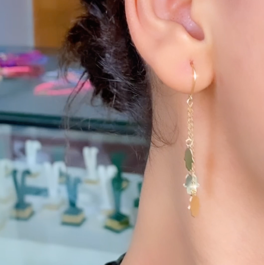 Boucles d'oreilles Khmissa en Or 18k [B.FETHI™]
