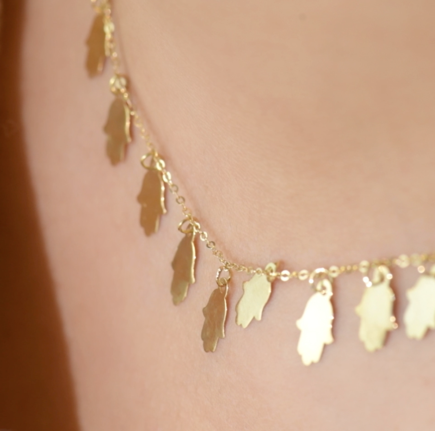 Collier Petit Khmissat en Or 18k [B.FETHI™]