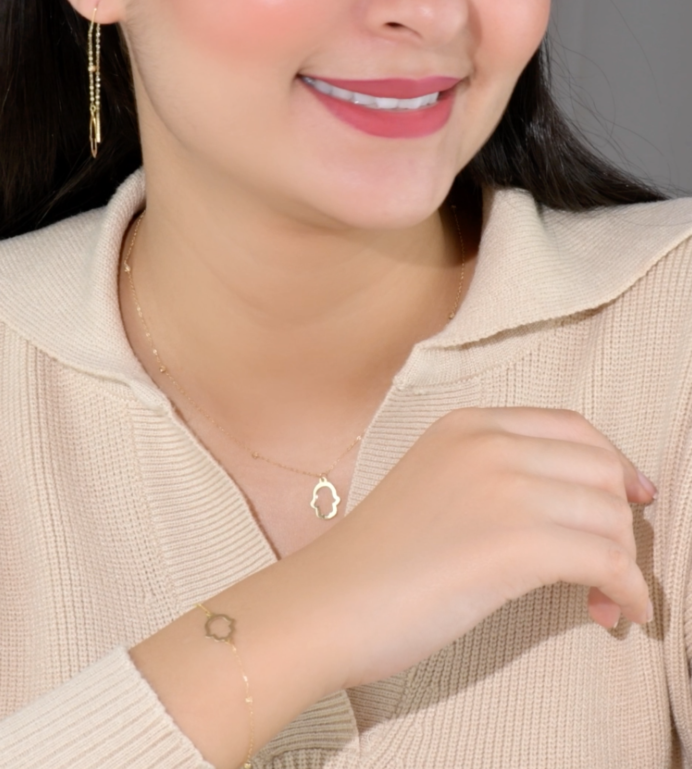 Ensemble Khmissa en Or 18k [B.FETHI™]