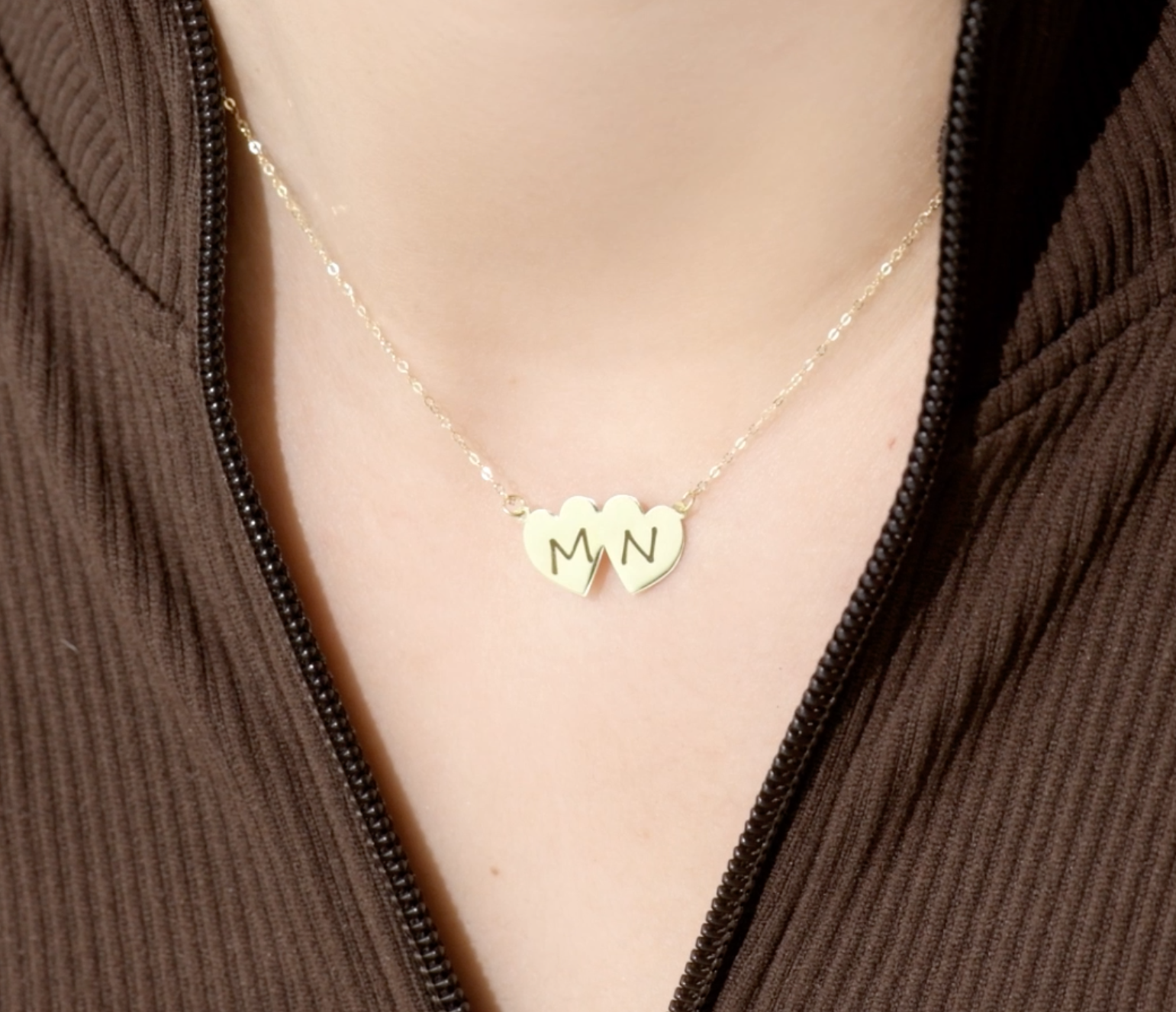 Collier '' Lettres D'amour '' en Or 18k [B.FETHI™]