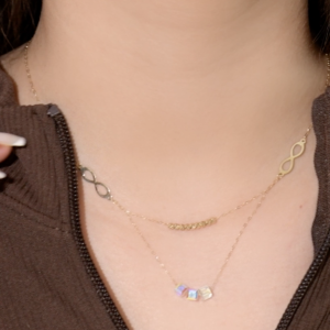 Collier '' Double infini '' en Or 18k [B.FETHI™]