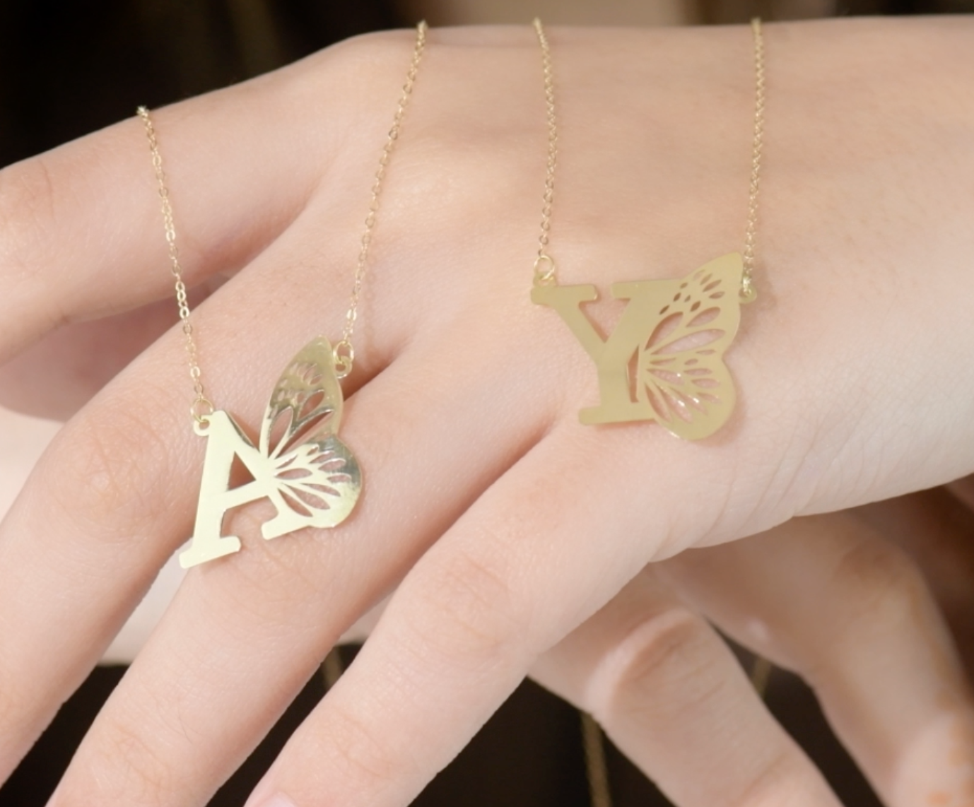 Collier en Or 18k - Pendentif papillon [B.FETHI™]