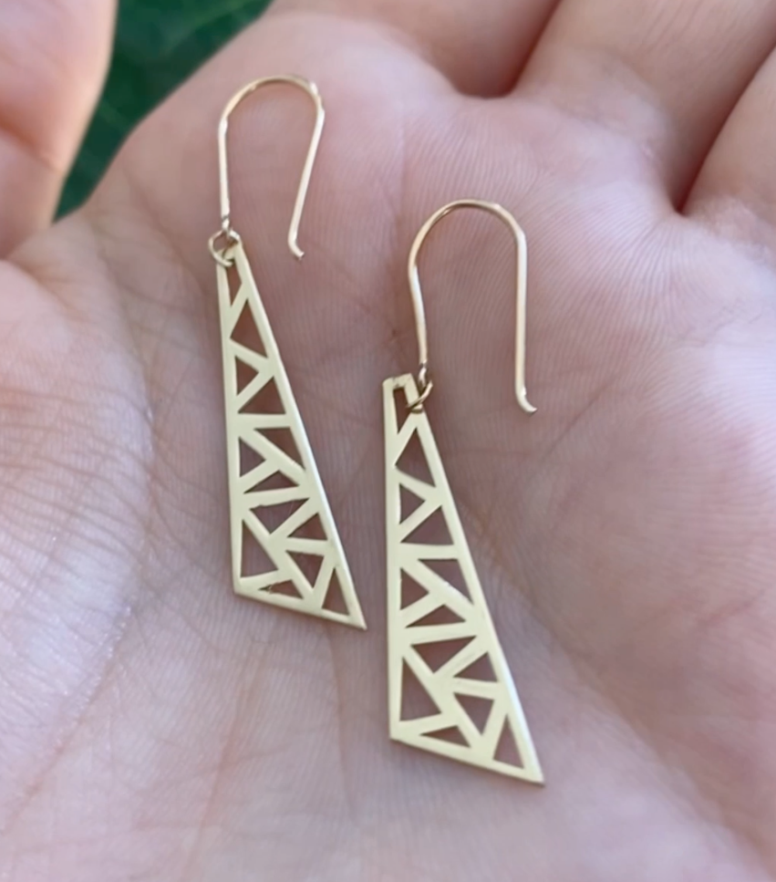 Boucles D'oreilles en Or 18K - " Tour Eiffel Paris" [B.FETHI™]