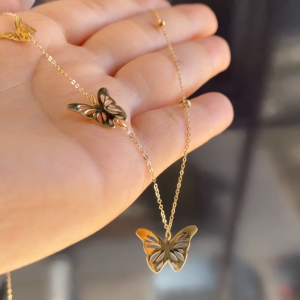 Collier en Or 18k " Les Papillons D'or " [B.FETHI™]
