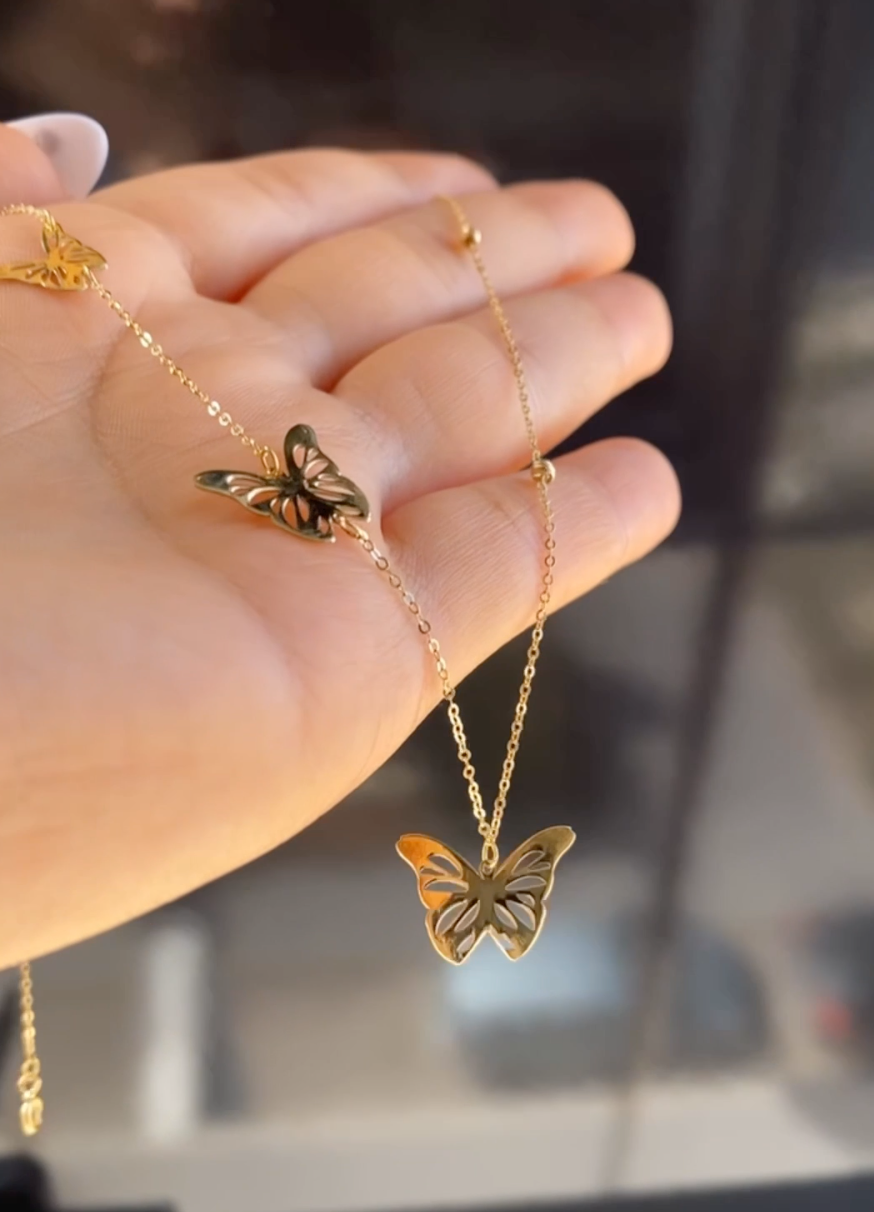 Collier en Or 18k " Les Papillons D'or " [B.FETHI™]