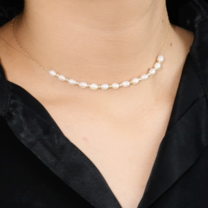 Collier LUNA en Or 18k et pierres Johar naturelles [B.FETHI™]