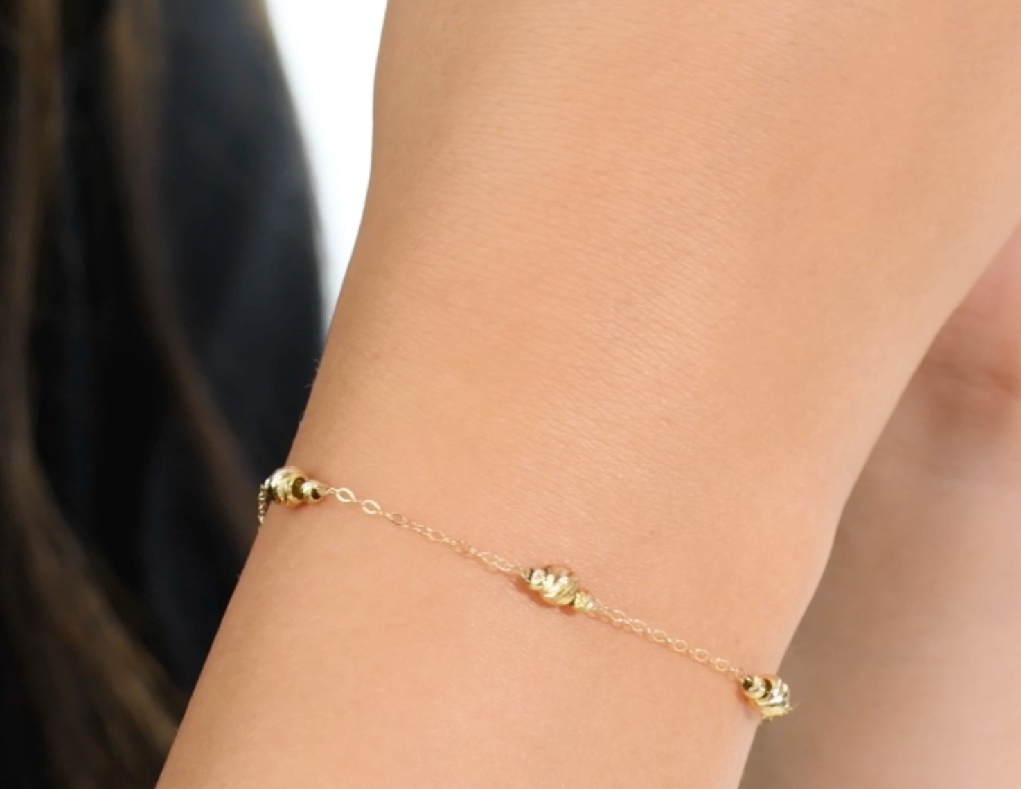 Gourmette en Or 18k - Grands Boules [B.FETHI™]