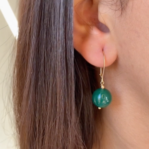 Boucles D'oreilles VALORA en Or 18k Avec Pierre Émeraude [B.FETHI™]