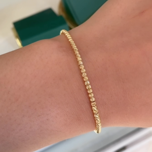 Gourmette DIORA en Or 18k Avec des Boules en Or 18k [B.FETHI™]