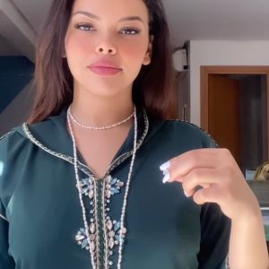 Collier Sautoir Johar Naturelles Avec 107 Boules en Or 18k [B.FETHI™]