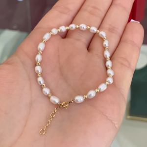 Bracelet avec johar naturelles et boules en Or 18k [B.FETHI™]