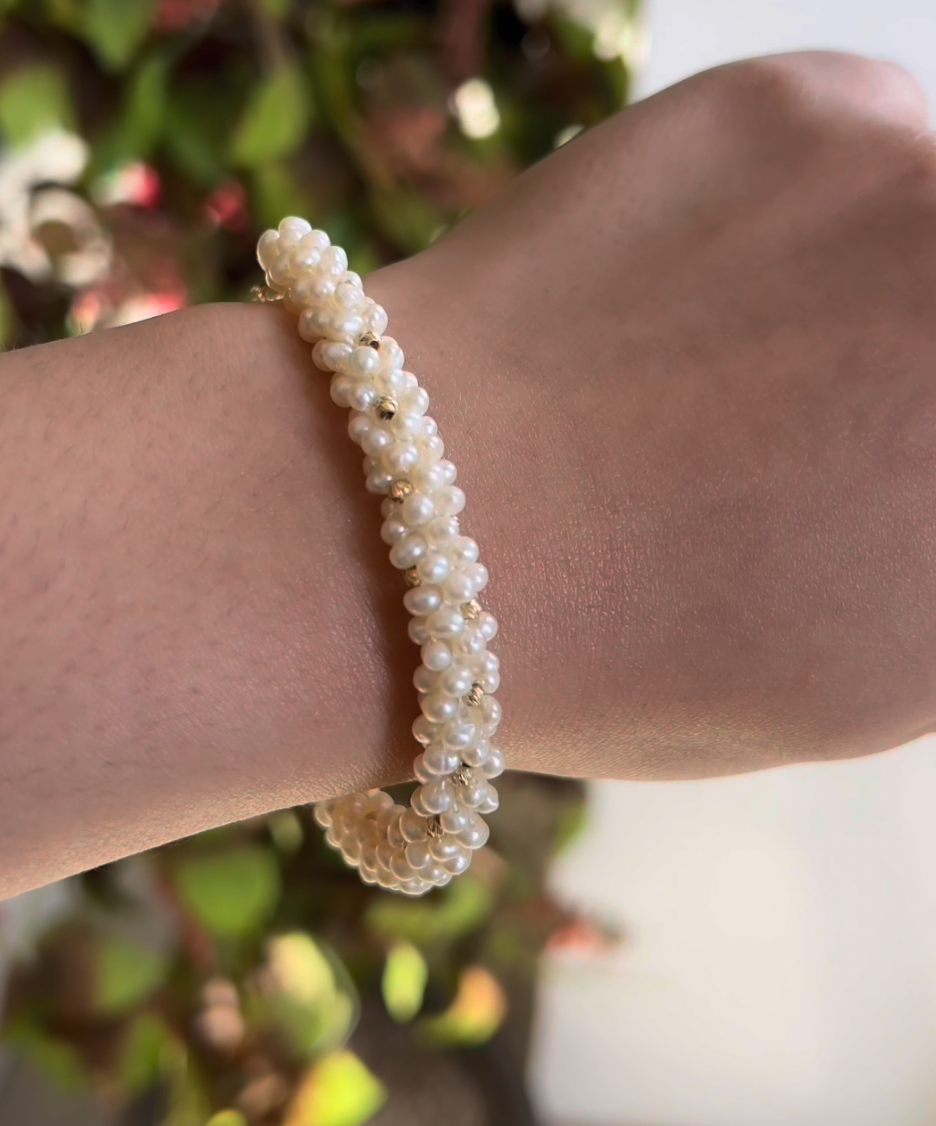 Bracelet Nyris en Or 18k 18k Avec des Petites Pierres de Johar Naturelles [B.FETHI™]