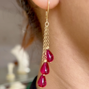 Boucles D'oreiles LUNARA en Or 18k - Pierres Naturelles [B.FETHI™]