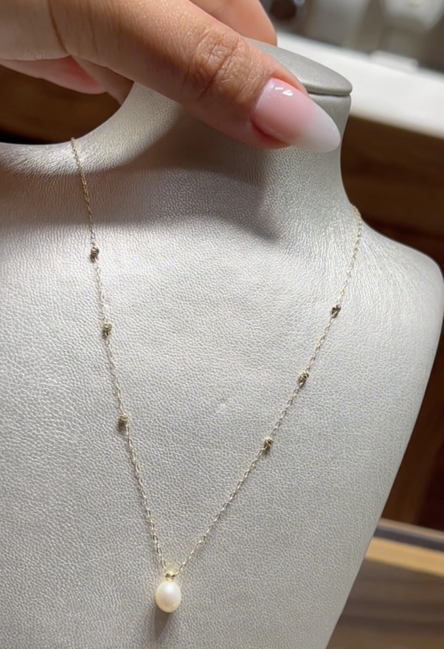 Collier en Or 18k Avec Pierre Johar Naturelle [B.FETHI™]