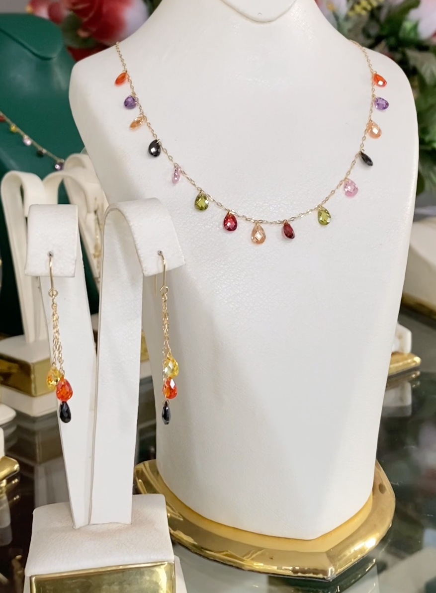 Ensemble BLG en Or 18k - Collier et Boucles D'oreilles [B.FETHI™]