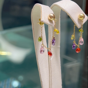 Boucles D'oreilles en Or 18k - Arc en Ciel [B.FETHI™]