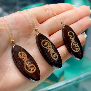 Collier OUD QMARI en Or 18k - Toutes les Prénoms Sont disponibles [B.FETHI™]