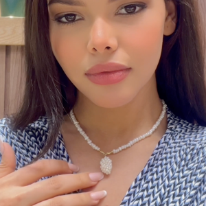 Collier NYRIS en Or 18k Avec Pierres Johar Naturelles [B.FETHI™]