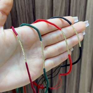 Collier Cordon 20 boules en Or 18k - Toutes les couleurs sont disponible! [B.FETHI™]