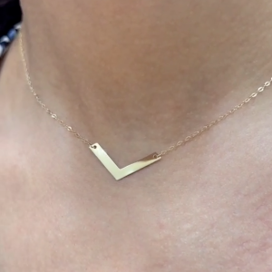 Collier V en Or 18k [B.FETHI™]
