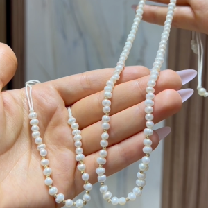 Ensemble Cordon avec Johar Naturelles et Boules en Or 18k [B.FETHI™]