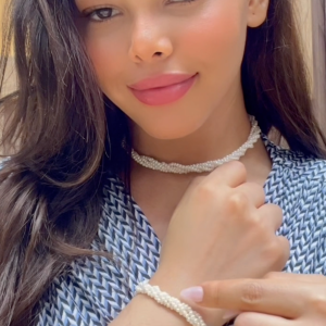 Ensemble Cordon Johar Naturelle 100% - Collier et Bracelet [B.FETHI™]
