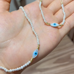 Ensemble Evile Eye en Pierres Johar Naturelles et Or 18k [B.FETHI™]