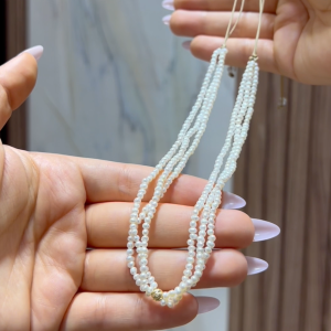 Collier en Pierres Johar Naturelles avec Grand Boule en Or 18k [B.FETHI™]
