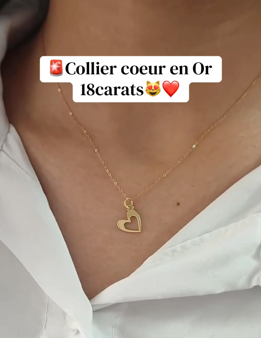 Collier Cœur en Or 18k [B.FETHI™]