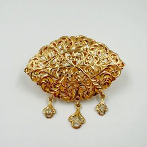 Broche traditionnelle Tekhram en or rose [B.FETHI™]