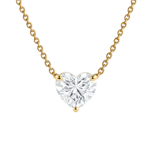 Pendentif Cœur Serti Diamant de Laboratoire 0,50 carat /or jaune 18kt [B.FETHI™]