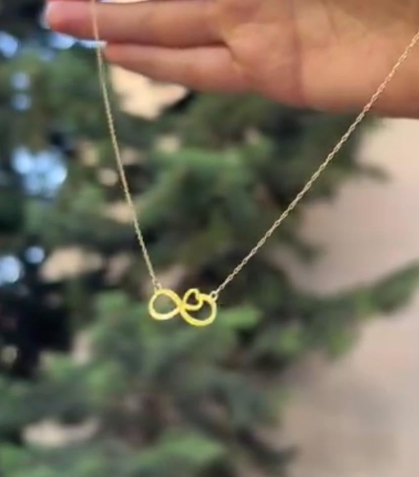 Collier infinity cœur en or18k [B.FETHI™]
