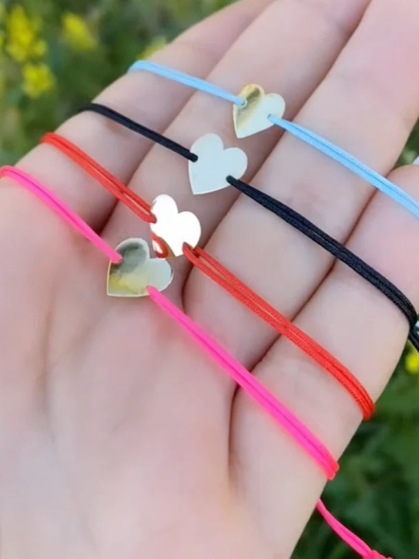 Cordon cœur en Or 18k. Motif Solide [B.FETHI™]