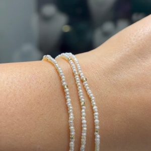 Bracelet unique en Or 18 carats perle naturel [B.FETHI™]