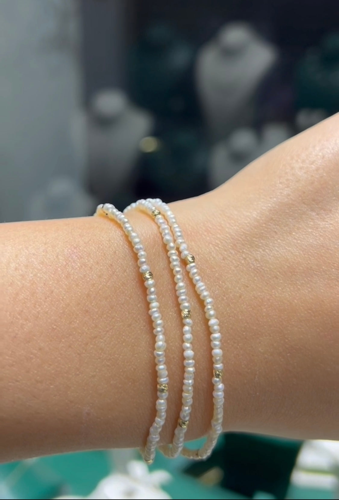 Bracelet unique en Or 18 carats perle naturel [B.FETHI™]