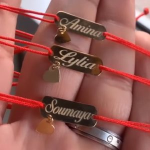 bracelet cordon personnalisé en Or18k [B.FETHI™]