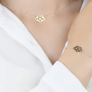 Ensemble Amour infini en Or 18k. [B.FETHI™]