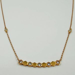 Collier Hexa en Or Rose 18K [B.FETHI™]