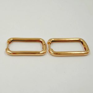 Boucles d'Oreilles Rectangulaires en Or Rose 18K [B.FETHI™]