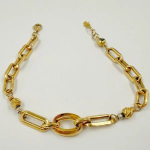 Gourmette Maillons Ovale en Or Jaune 18K [B.FETHI™]